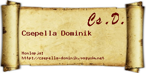 Csepella Dominik névjegykártya