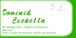 dominik csepella business card